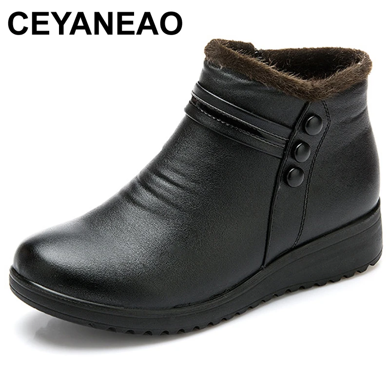 CEYANEAONew/женские зимние ботинки на танкетке повседневная женская зимняя обувь