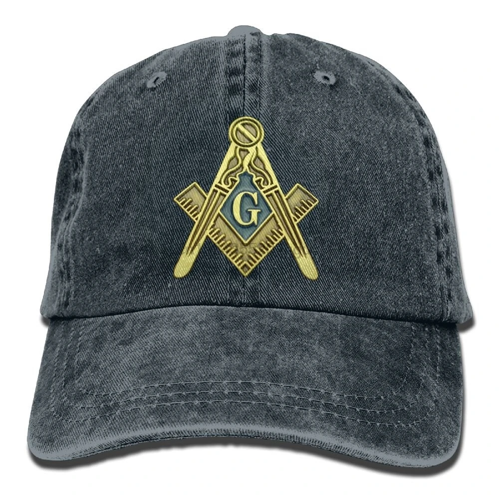 

Men Women Masonic Symbol Denim Jeanet Baseball Hat Adjustable Hip-hop Cap