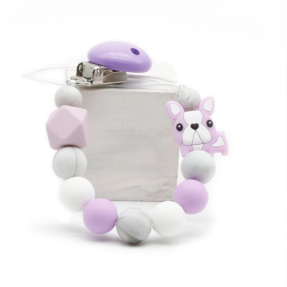 

Silicone Bead Chupeta Attache Sucette Pacifier Chain Holder Clip Clips Baby Feeding Accessories Dummy Mam New Fashion