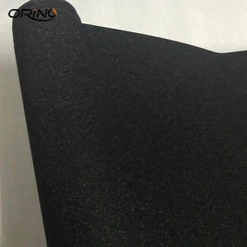 

MATTE BLACK Sanding Pearl Glitter Vinyl Wrap air bubble free Sparkle Glitter Vinyl For Car Wrapping size 10/20/30/40/50CMX152CM