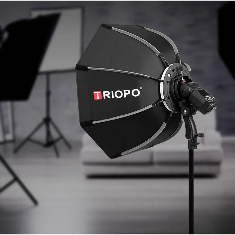 Triopo 90cm Photo Portable Outdoor Speedlite Flash Octagon Umbrella Softbox for Godox V860II TT600 YN560IV YN568EX TR-988