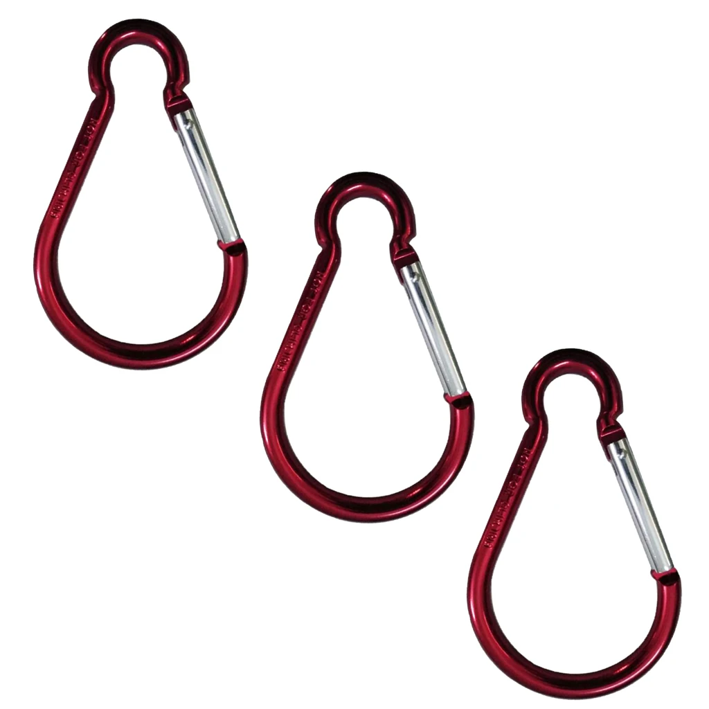 MagiDeal 15pcs Multiuse Camping Keychain Carabiner Key Holder Sports Backpack Buckle Aluminum Keychain Carabiner