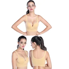 Женский ударопрочный спортивный бюстгальтер чистый цветной эластичный стрейч мягкий пуш-ап дышащий спортивный Нижнее белье для йоги фитнес-деятельности