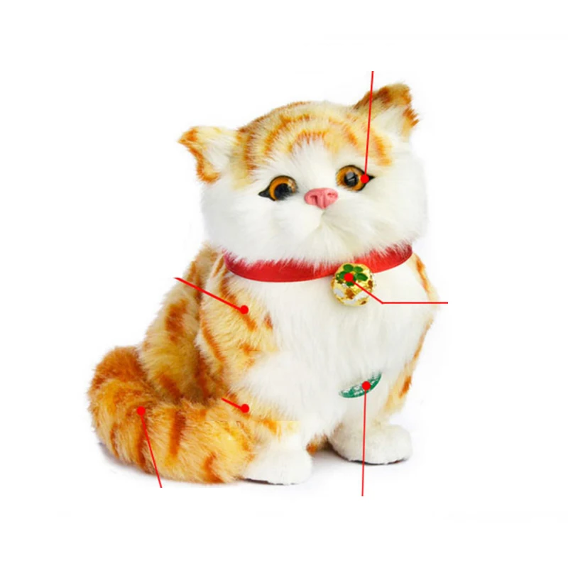 Мягкая игрушка для кошки Kawaii моделирование животных ремесло куклы плюшевые игрушки Маленькая Спящая собака для детей украшения творческие подарки
