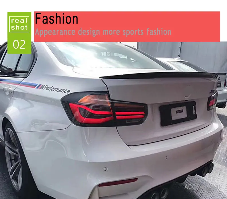 4 шт. автомобильный Стайлинг для BMW F35 F30 318i 318Li 320i, задних сигнальных огней, 2013- для M3 светодиодный задний фонарь+ указатель поворота+ тормоза+ обратный светодиодный свет