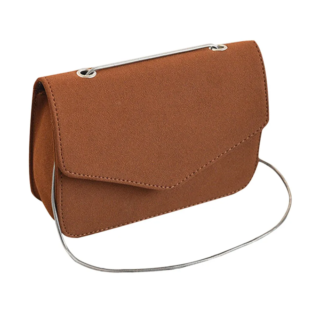 

Woman Fashion Solid Colour Velvet Shoulder Bags Ladies Elegant Chain Hand Bags Clutch Bag Messenger Crossbody Bags For Women
