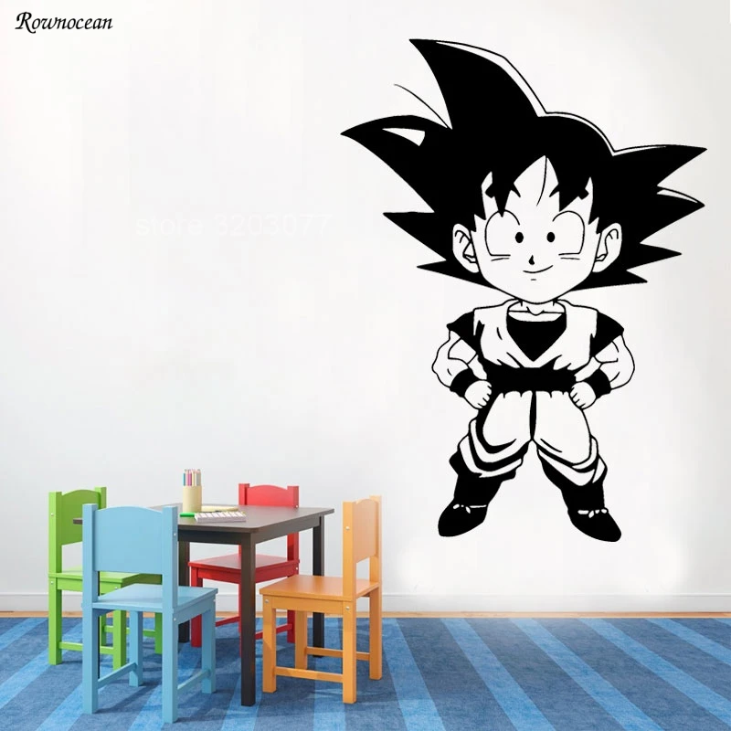 Us 7 44 22 Off Japanese Anime Dragon Ball Cute Monkey Cartoon Wall Stickers Home Decoration Boys Bedroom Decor Vinyl Removable Wall Decals Lz10 In