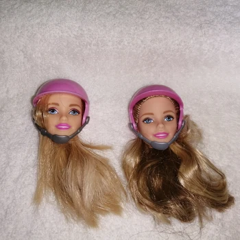 

2pcs BX-1 Original Foreign Trade Classical Europe Beauty 1/6 DIY OOAK NUDE Doll Heads Mussed Golden Hair with Motor hats