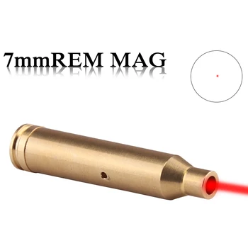 

7mm REM MAG Cartridge Red Laser Bore Sighter 7mm Cartridge Laser Boresight Copper Hunting 7mm Laser Red Dot