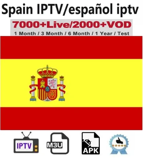 

1 year Spain IPTV subscription albanian Code English Channels Spain Portugal Pakistan iptv hot in Saudi Arabia and USA Market