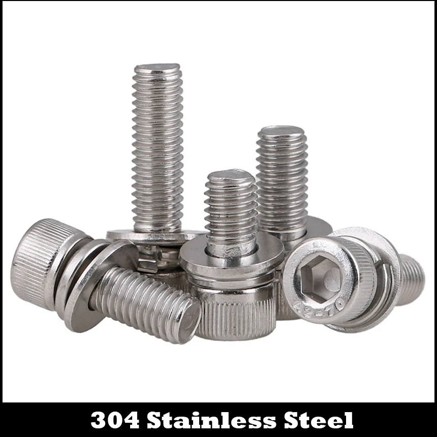 

M5 M5*20 M5x20 M5*25 M5x25 M5*30 M5x30 304 Stainless Steel Knurled Allen Head Hexagon Socket Spring Plain Washer Screw Assembly