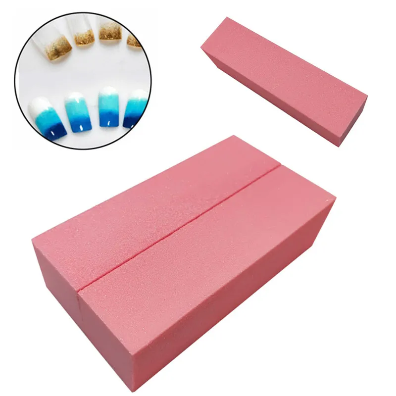 

ISHOWTIENDA 2PCS Buffer Buffing Sanding Files Block Nail Art Tips Manicure Tool Red Pink Wholesale & Drop Shipping
