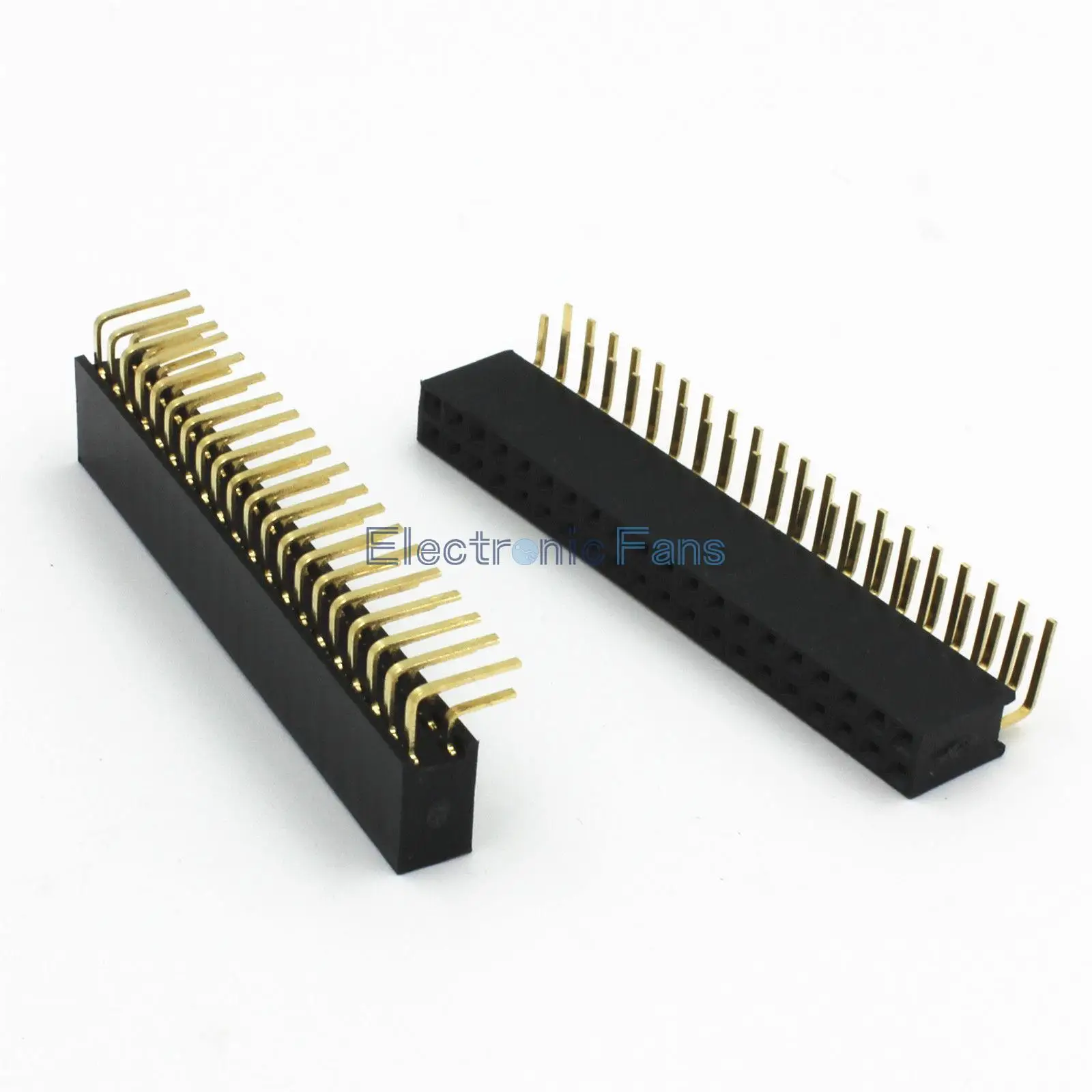 

10PCS 2X20Pin 40Pin Double Row Female Right Angle Header Socket Pin Strip 2.54mm
