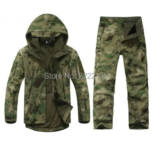 Тактическая TAD Gear мягкая оболочка камуфляжная водонепроницаемая куртка набор Мужская армейская Спортивная охотничья одежда ACU военная куртка+ брюки