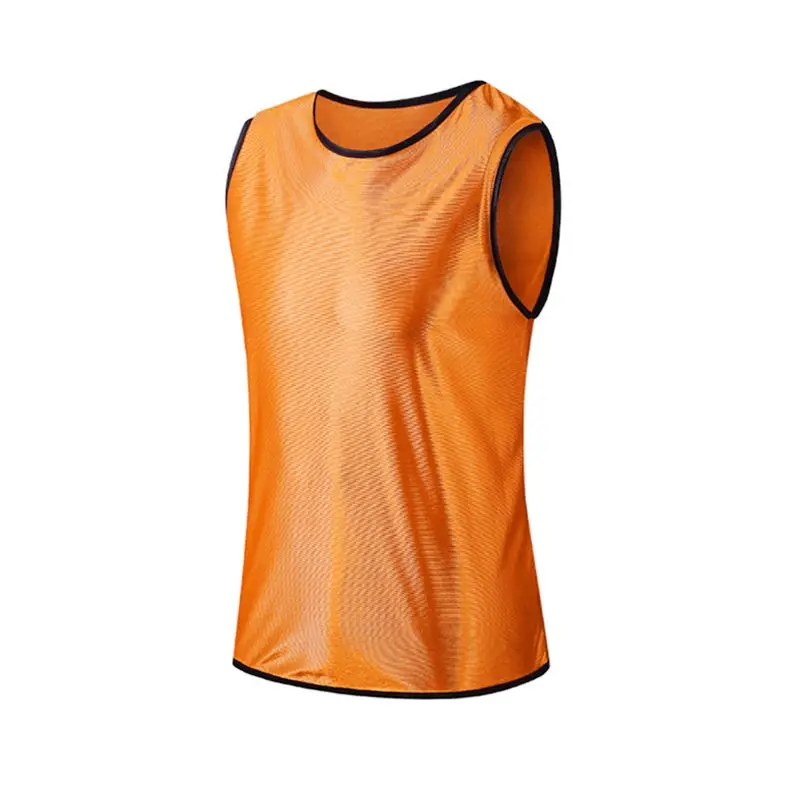 Без рукавов, тренировочный командный жилет, футбольные майки, спортивные рубашки для взрослых, дышащие для мужчин и женщин, баскетбольная группа - Цвет: Оранжевый