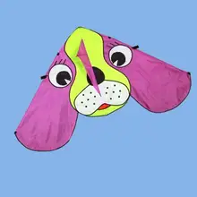 Высокое качество дизайн Любовь Собака воздушные листовые змеи с поясом-бантом; игрушки для малышей 10 шт./лот нейлон Рипстоп с катушка для бумажного змея воздушные змеи Wei