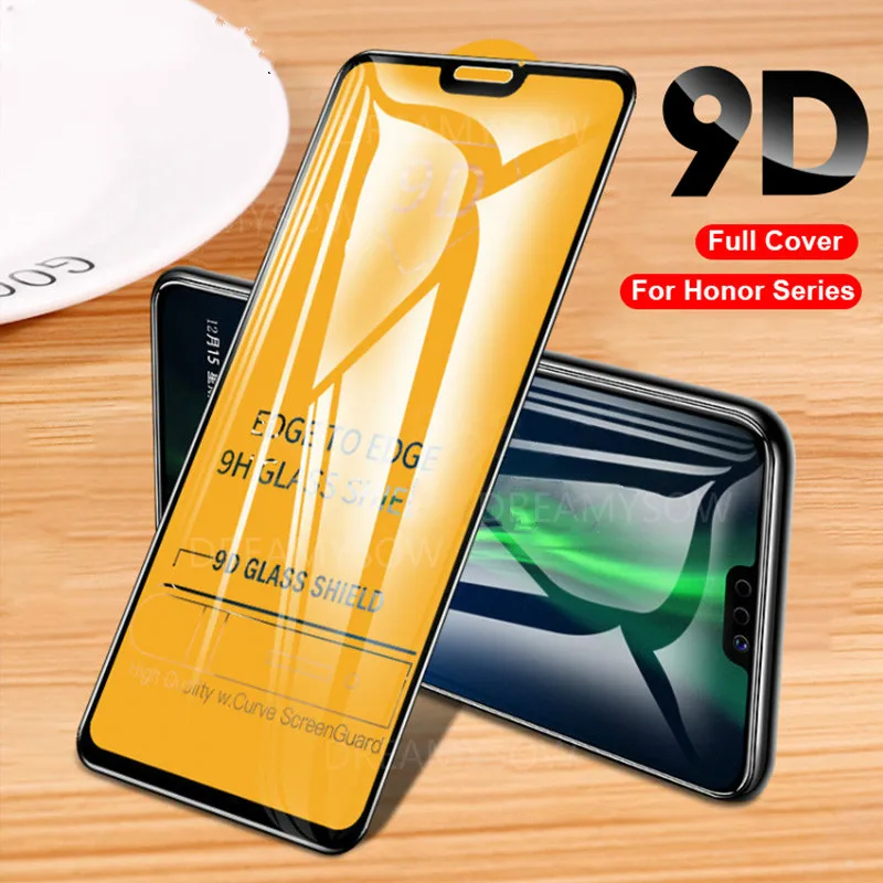 Закаленное стекло 9D с полным покрытием для Huawei Honor 10i 20i 8S 8A 10 8 9 lite P20 P30 Pro Lite Y5 Y6 Y9 P