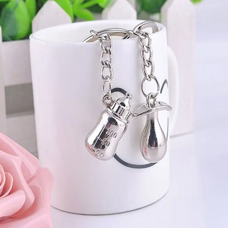 

Lovely Key Chain Valentine's Day Baby Pacifiers Feeding Bottle Keychain Cute Birthday Key Chain