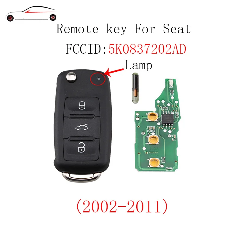 Автомобильный Дистанционный ключ GORBIN 3 кнопки 434 МГц ID48 для Seat Cordoba Ibiza Leon Toledo 2002-2010