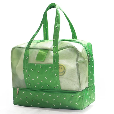 Женская нейлоновая прозрачная пляжная сумка для мокрого и сухого плавания, женские водонепроницаемые сумки для плавания, сумка для бассейна, коллекционная сумка для пляжа - Цвет: green