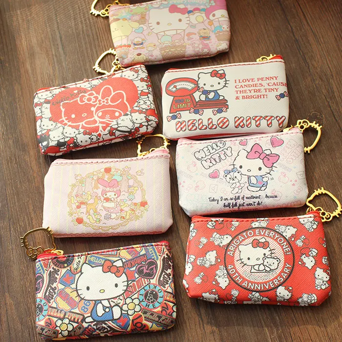 

10 Pcs Cartoon Melody Twin Stars Pu Leather Zipper Travel Small Hasp Storage Bag