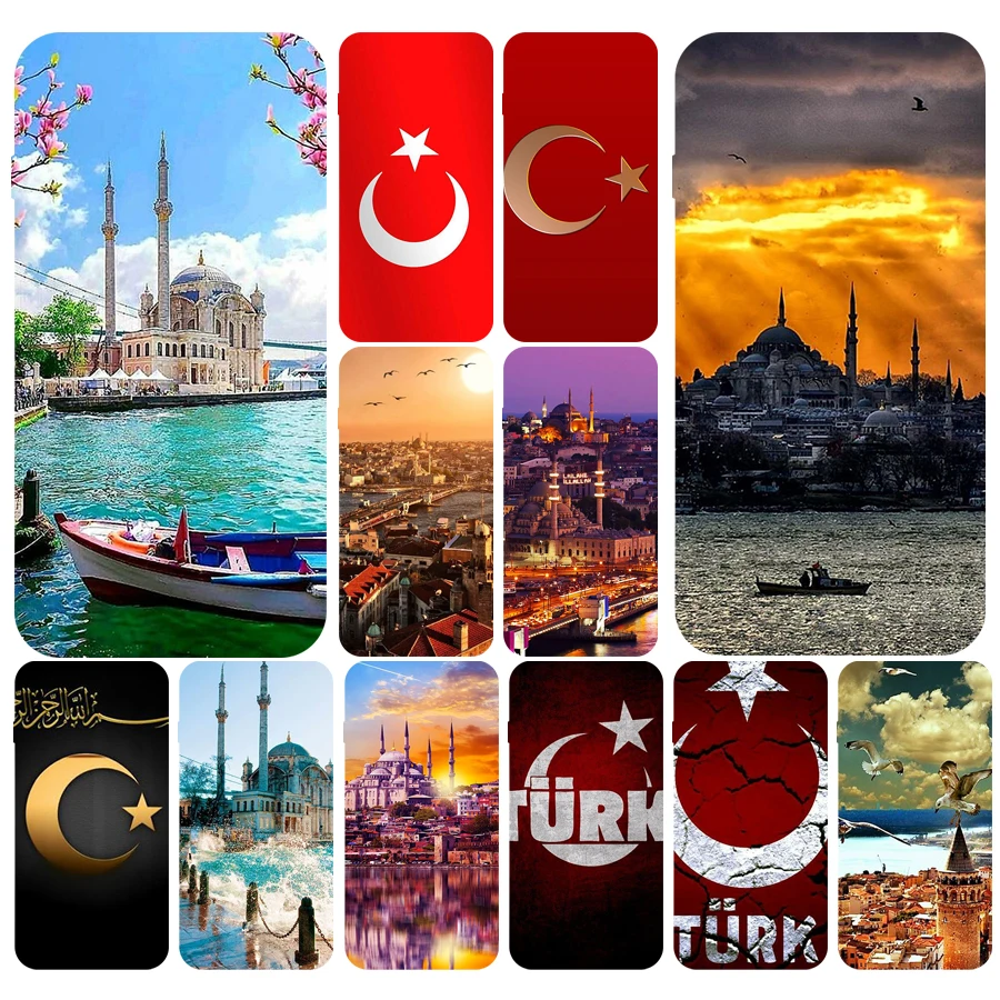 

019FG Typography Flag of Turkey Istanbul Soft TPU Silicone Cover Case For Apple iPhone5 5s se 6 6s 7 8 plus x xr xs max
