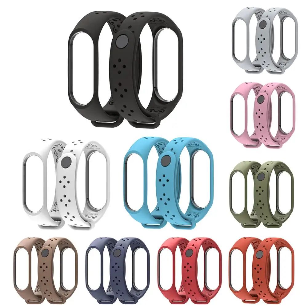 1 шт. горячая Распродажа силиконовый сменный ремешок для часов Mi Band 3 4 смарт