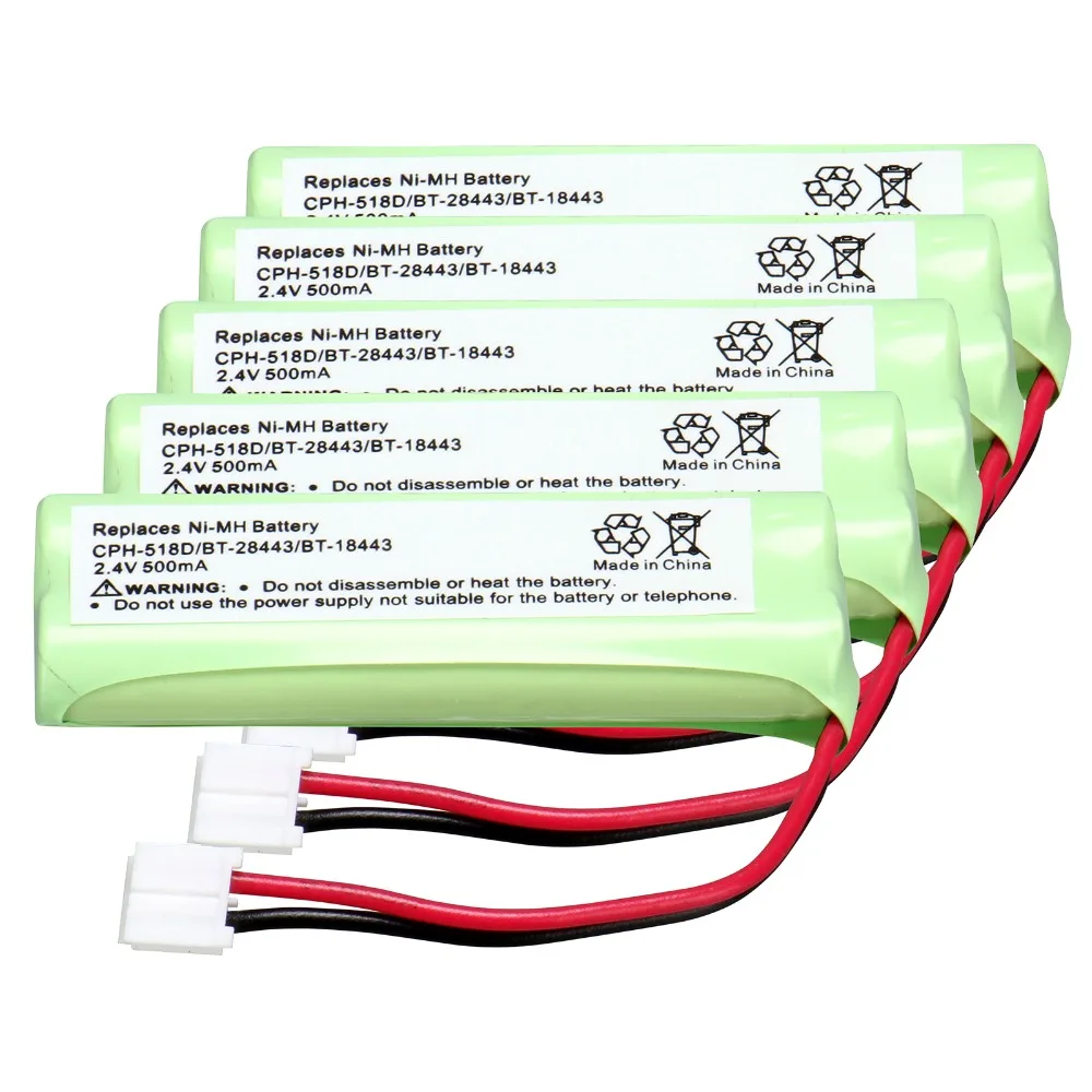 1~ 10 шт Anmas power 2,4 V 500mAh NiMH аккумуляторная батарея заменяет Аккумулятор телефона BT-28443 CPH-518D