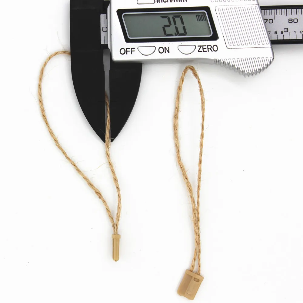 1000 pieces/lot jute hemp hang tag string in apparel 20cm jute hang tag string cord for garment price label