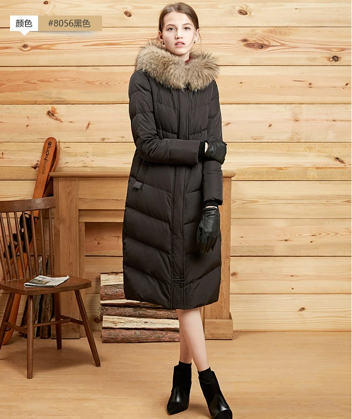 2017 Euope Fashion Plus Size Winter font b Women b font Duck Down Long font b
