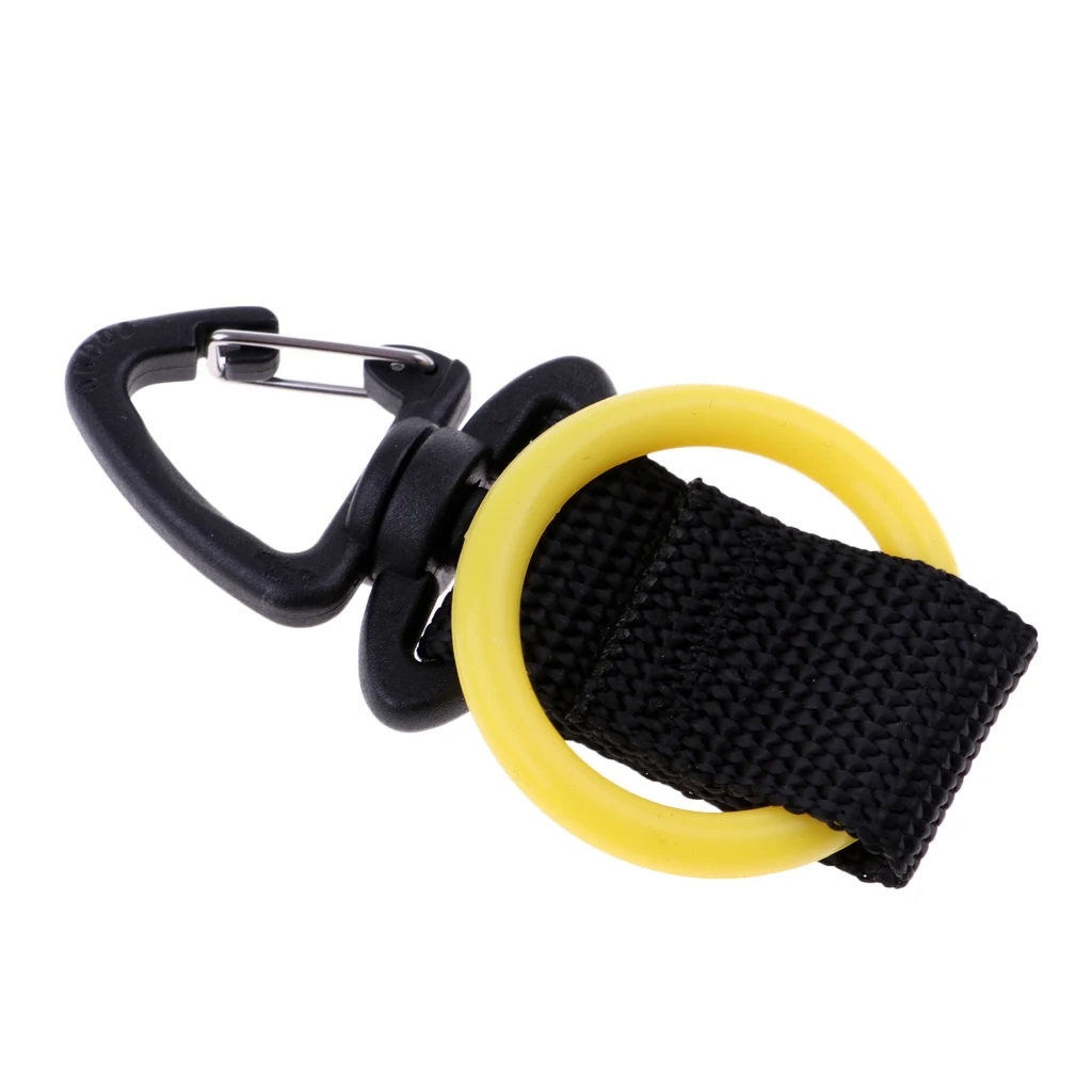 Lightweight Portable Universal Silicone Scuba Diving Webbing Regulator Octopus Mouthpiece Holder Retainer & Snap Clip Hook 