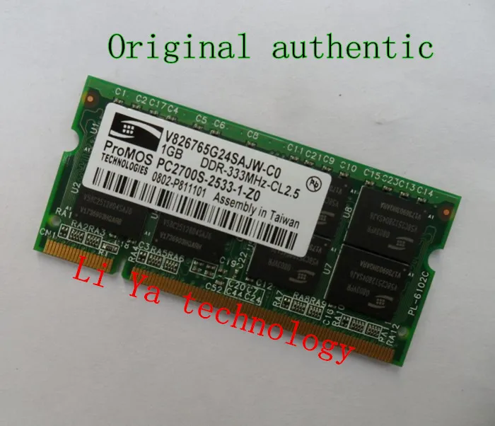 Акции 1 ГБ PC2700 DDR333 200PIN SODIMM DDR 333 мГц памяти ноутбука 200-контактный SO-DIMM портативный