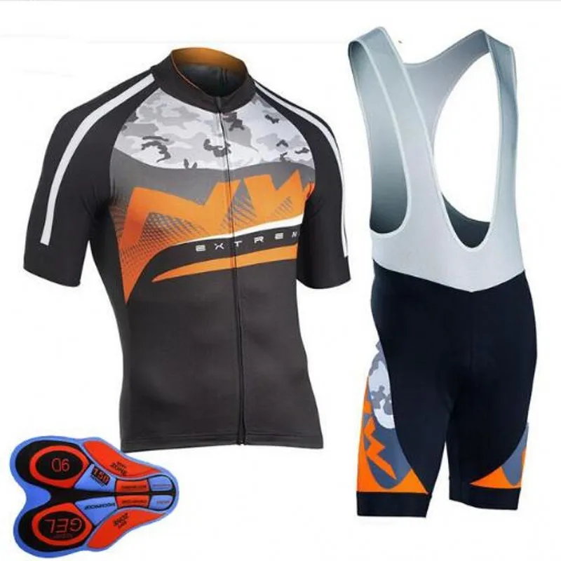 

NW 2018 New team Men Cycling Jersey Short sleeve Set Breathable Bicycle Clothes 9D Gel Pad shorts summer outdoor Clothing