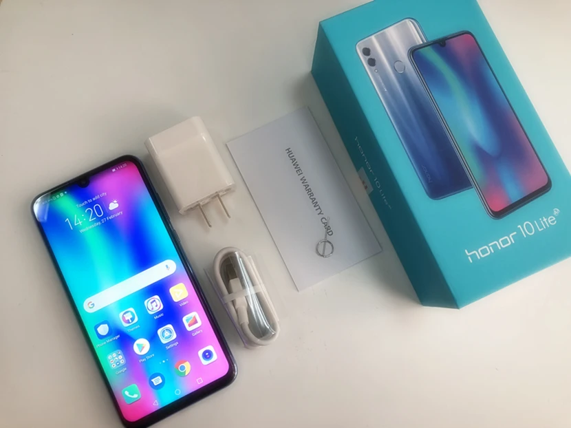 Глобальная версия Honor 10 Lite, 3G, 32G, Android 9,0, 6,21 дюйма, FHD, 2340X1080, двойной шрифт, задняя камера 24 МП, AI, отпечаток пальца, 710, Восьмиядерный