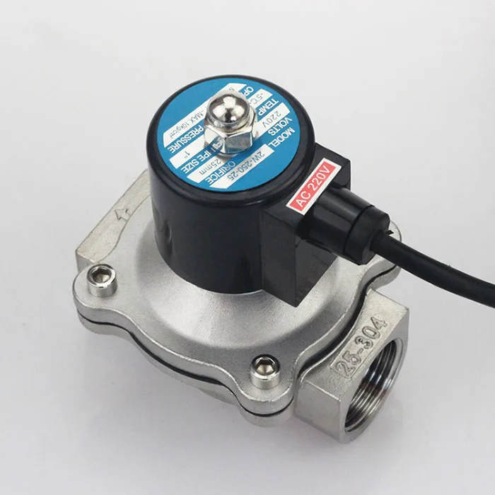 Stainless steel waterproof solenoid valve 2W250-25 1