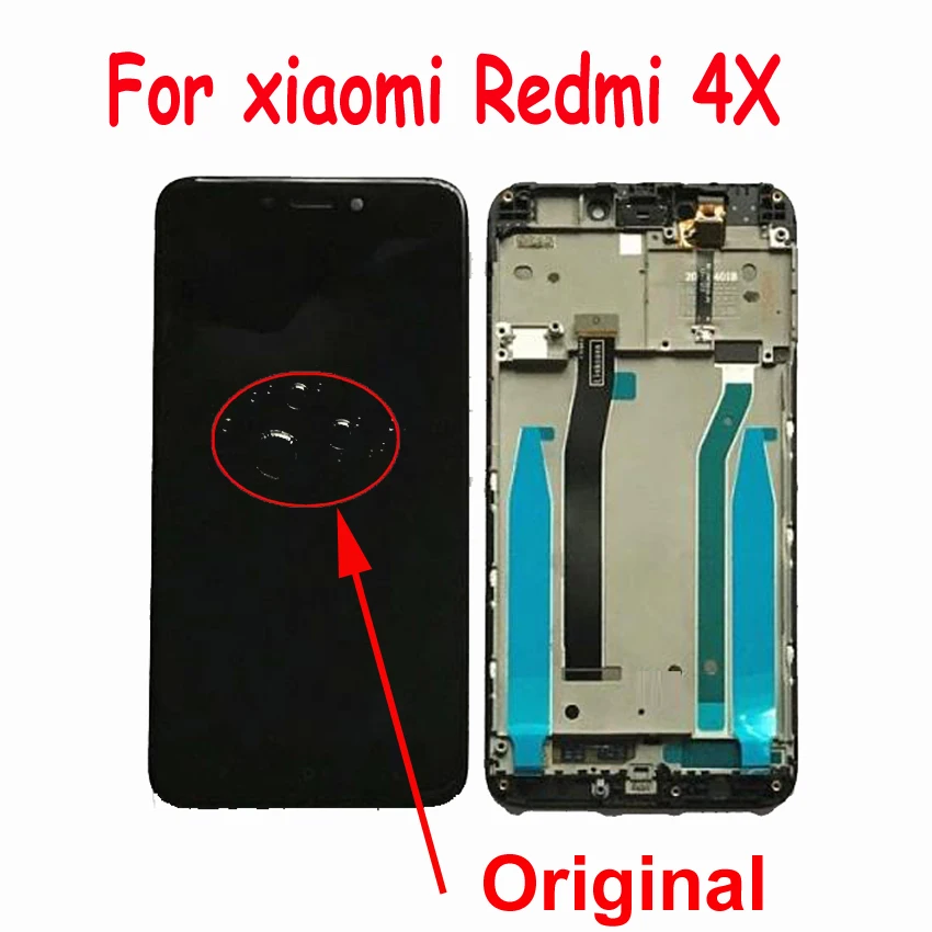 Xiaomi Redmi 4X, ЖК-дисплей, сенсорная панель, дигитайзер с рамкой, Hongmi 4X pro, сборка, lcd 10, сенсорный экран