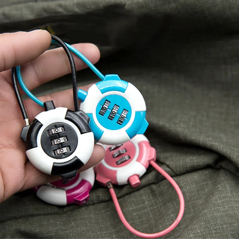 

Combination Lock Padlock Wire Rope Universe Lock Tourism Trunk Luggage Student Schoolbag Backpack Wardrobe Drawer Secret Locks