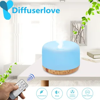 

Diffuserlove 500ML Remote control Essential Oil Diffuser Ultrasonic Aroma Diffuser Wood Grain Cool Mist Humidifier for Home
