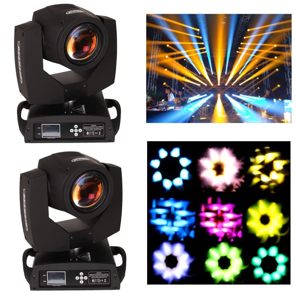 

2X 230W Zoom Moving Head Stage Light Osram 7R DMX16Ch 16 Facet Prism Party Show