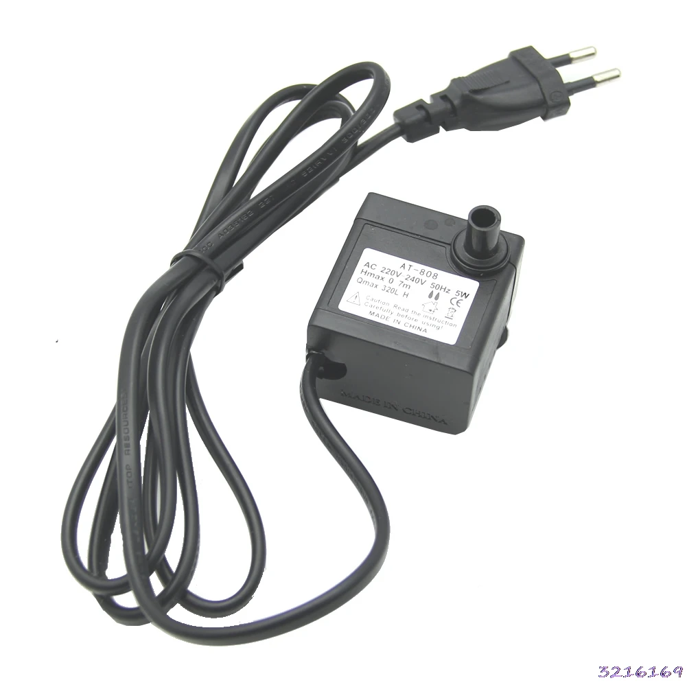 

Submersible Fountain Air Fish Tank Aquarium Water Pump EU Plug 220V 5W 50Hz