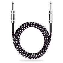 Jack 6,3 профессиональный инструмент кабель, гитарный кабель для динамика басовая клавиатура 1/4 "(6,3 мм) прямой патч-кабель(China)