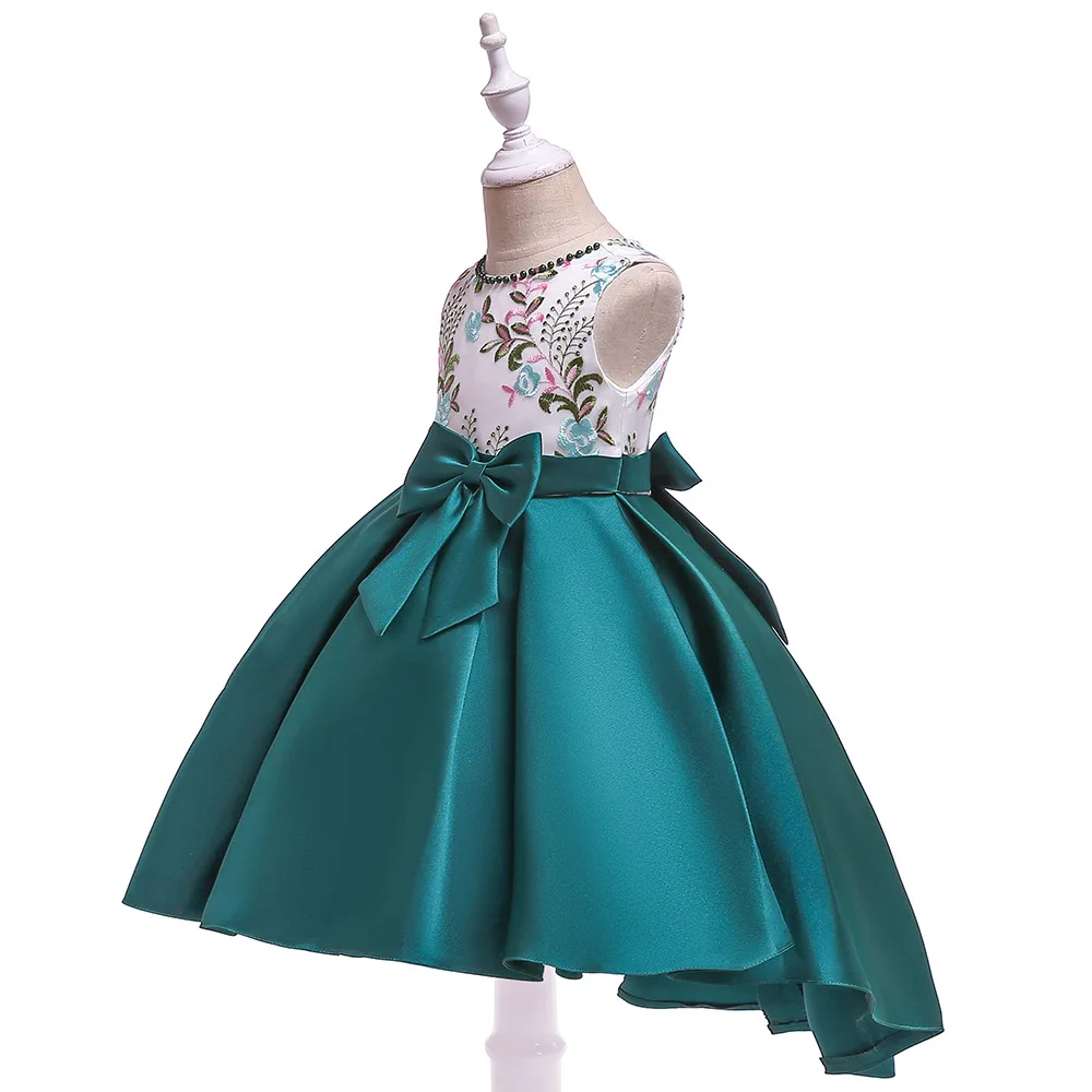 Детские платья для девочек Костюмы 2018 цветок платье для вечеринок для девочек Элегантное свадебное платье Одежда для девочек возраст 4-10