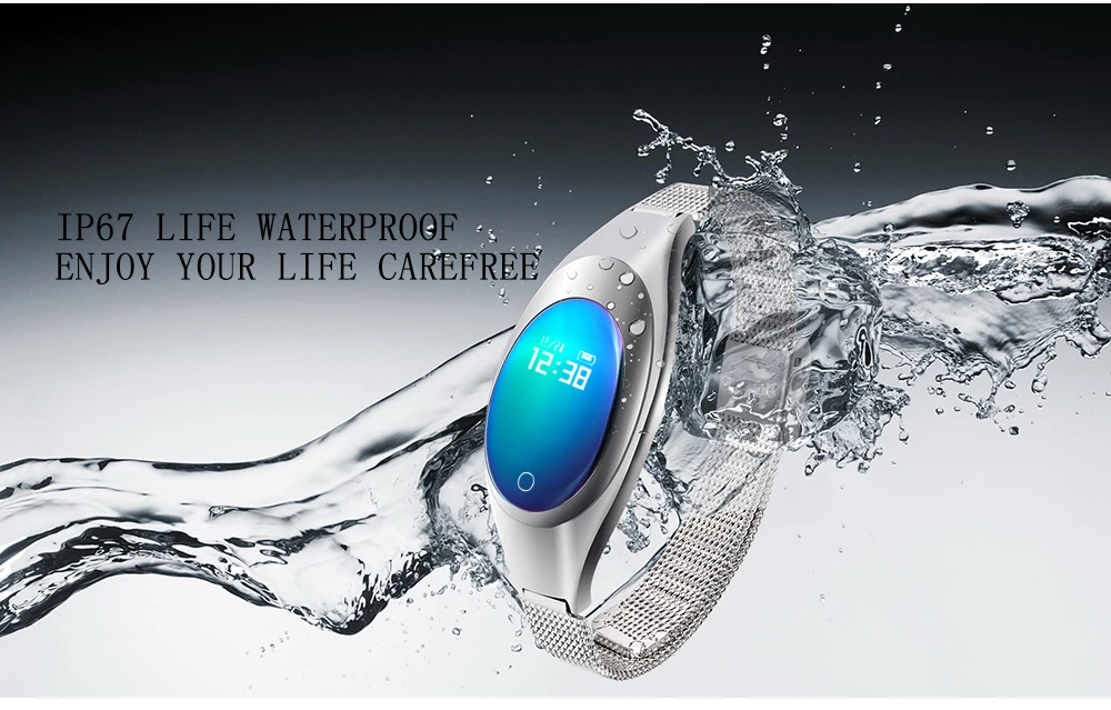 MOCRUX Z18 женские модные Смарт-часы с кровяным давлением, пульсометром, шагомером, фитнес-трекером, браслет для Android IOS
