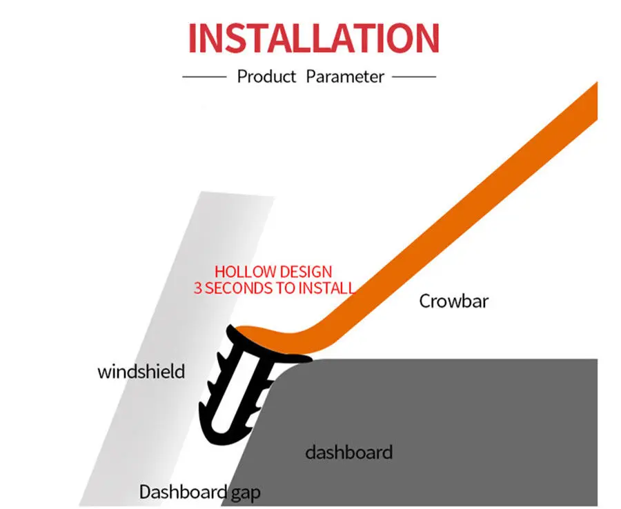1,6 м Автомобильная нажимная уплотнительная прокладка резиновая приборная панель лобовое стекло зазор двигатель шумоизоляция Универсальная автомобильная внутренняя уплотнительная полоса