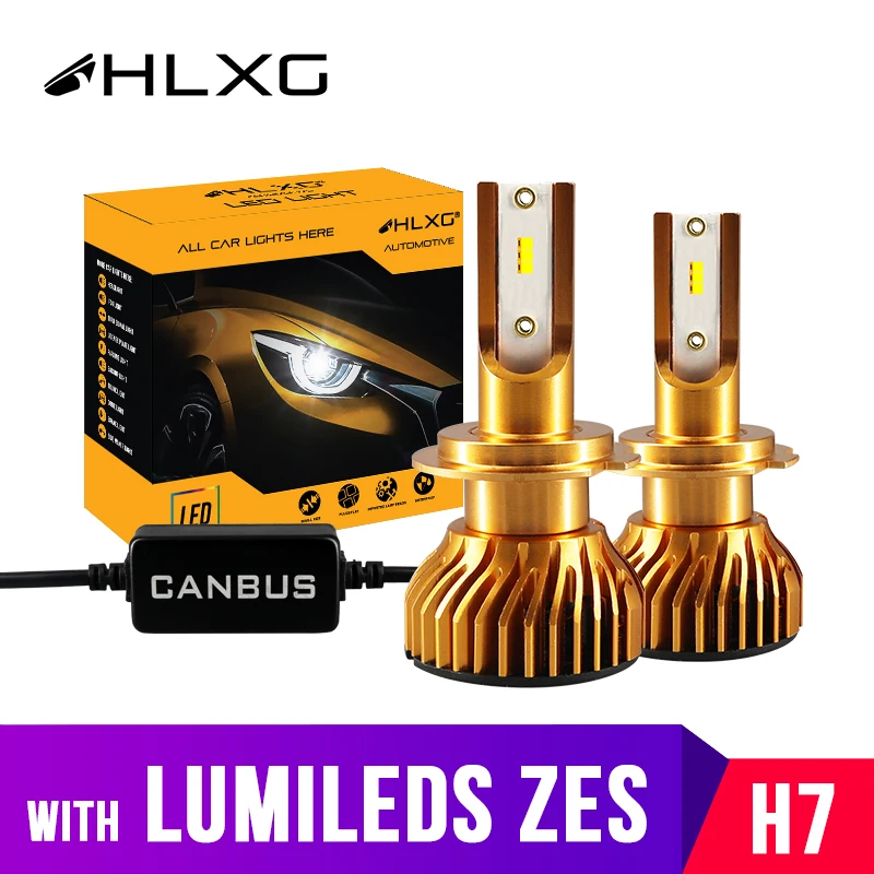 2 шт. с LUMI светодиодный S luxeon ZES турбо h7 h4 canbus одежды принтом Тачки лампы для