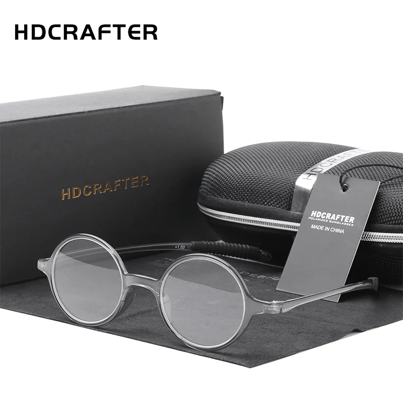 Очки для чтения HDCRAFTER мужчин и женщин круглые аксессуары при пресбиопии от + 1 00 до