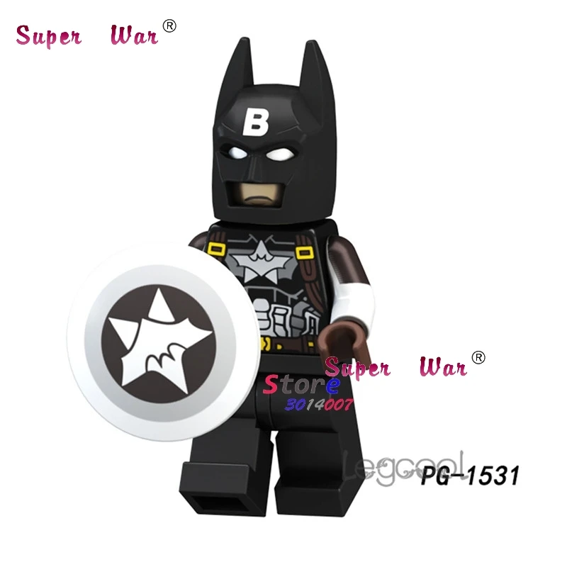 

1PCS model building blocks action superheroes American Captain Batman house hobby diy toys for children gift