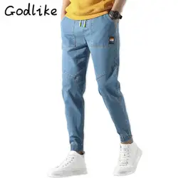 GDOLIKE Весна 2019 Новый Мужской стрейч хлопок джинсы Слаксы облегающие джинсы мужская мода бренд/лодыжки длина брюки