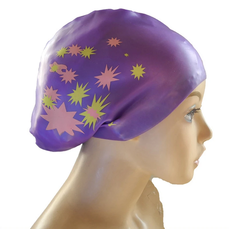 النساء فتاة سيليكون السباحة كاب القبعات للماء حمام سباحة الرياضات المائية الاستحمام قبعات قبعة زائد حجم للشعر الطويل حماية آذان النساء فتاة سيليكون السباحة كاب القبعات للماء حمام سباحة الرياضات المائية الاستحمام قبعات قبعة زائد حجم للشعر الطويل حماية آذان