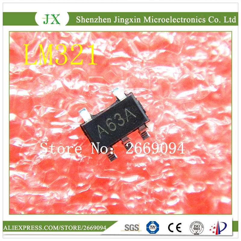 

100pcs/lot LM321MFX A63A LM321 LM321MX SOT23-5 Single Operational Amplifier Operational amplifier with low consumption